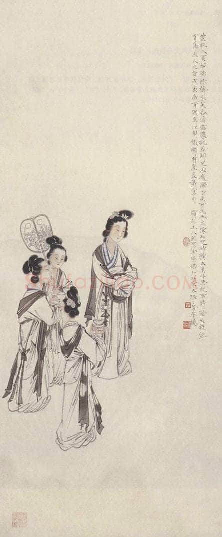 1938年 徐操 《贵妃便行图》 书画作品