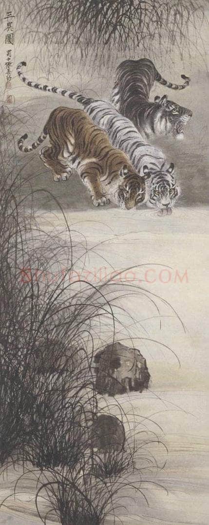  张泽 《三异图》 书画作品