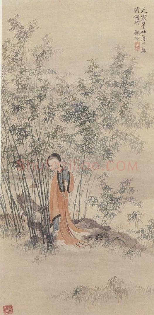  吴观岱 《天寒翠袖图》 书画作品