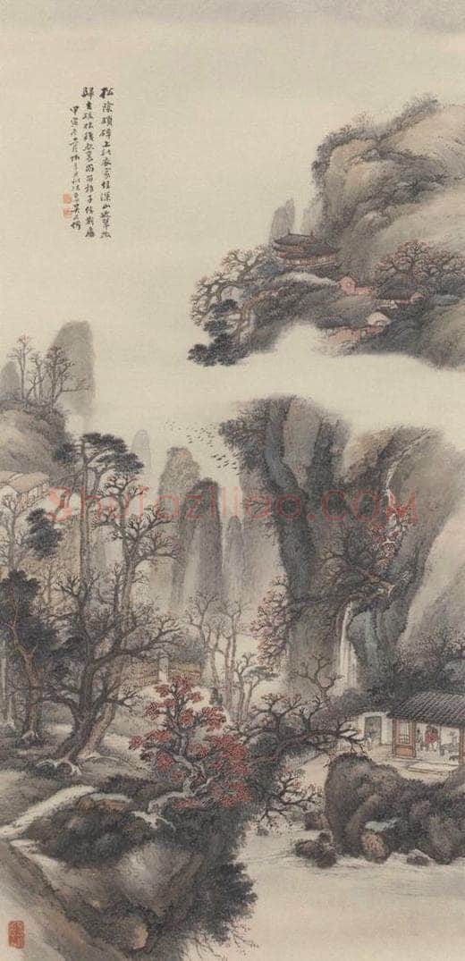 清 吴庆云 《山水图》 书画作品