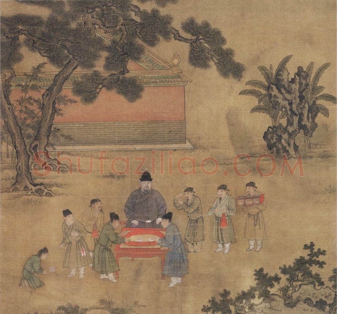 明代 不详 《明宣宗斗鹌鹑图》 书画作品