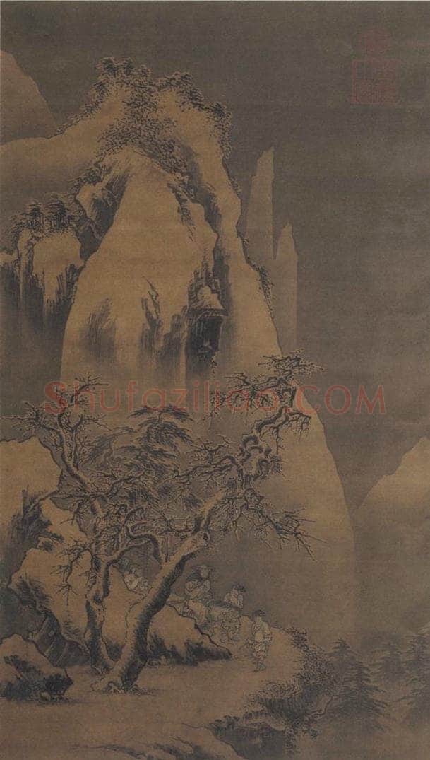 明代 钟礼 《雪景山水图》 书画作品
