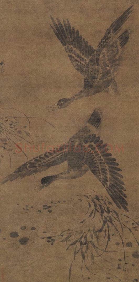 明代 林良 《芦雁图》 书画作品