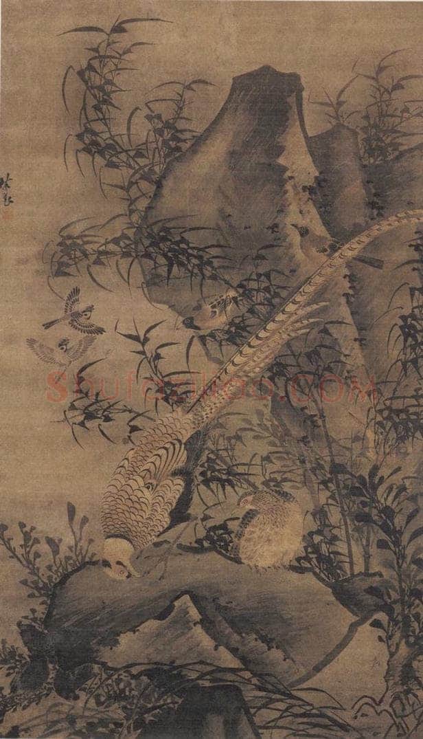 明代 林良 《雉鸡图》 书画作品