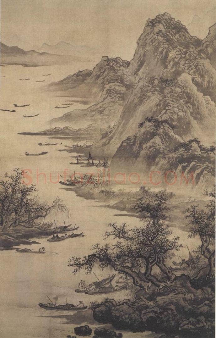明代 吴伟 《渔乐图》 书画作品