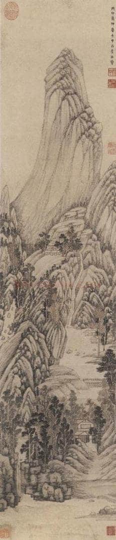 明代 吴彬 《云峦秋色图》 书画作品