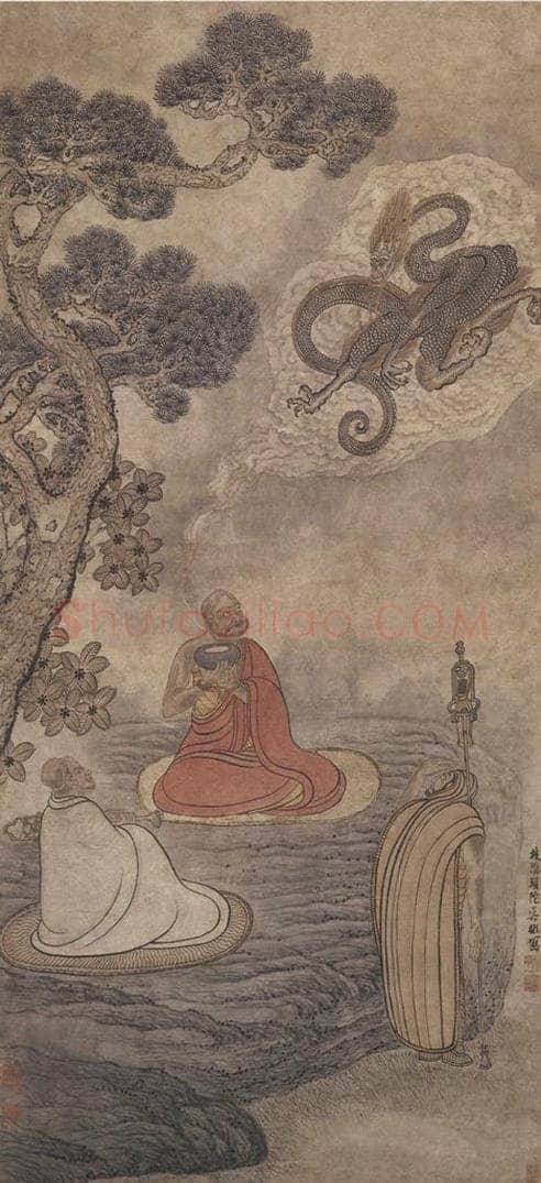 明代 吴彬 《罗汉图》 书画作品