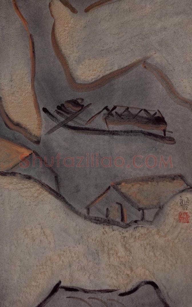 2005年 杨福音 《秋云不雨》 书画作品