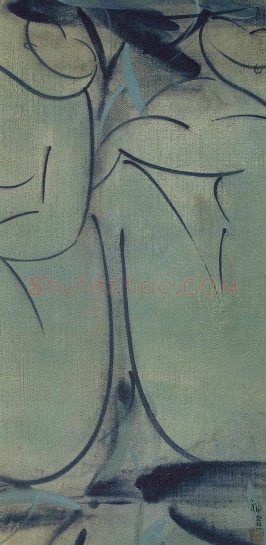 2002年 杨福音 《两个女人》 书画作品