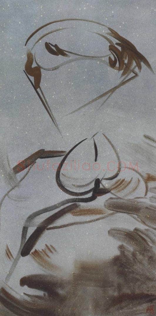 2005年 杨福音 《回眸》 书画作品