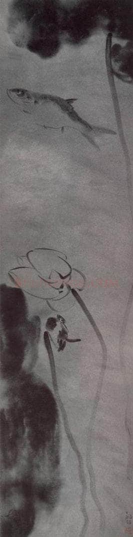 2006年 杨福音 《红莲图》 书画作品