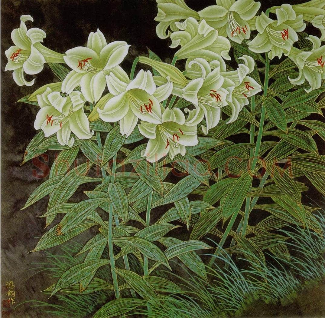 1993年 金鸿钧 《夏梦》 书画作品