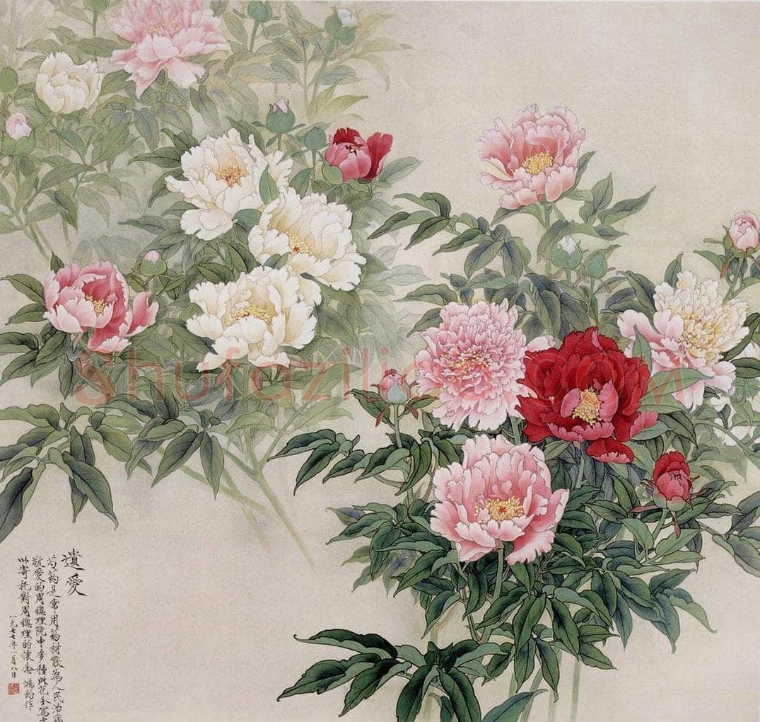 1977年 金鸿钧 《遗爱》 书画作品