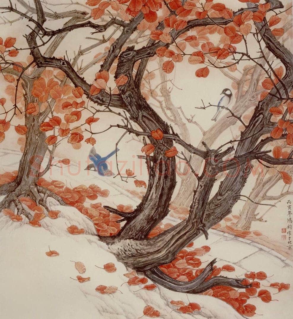 1986年 金鸿钧 《红满香山路》 书画作品