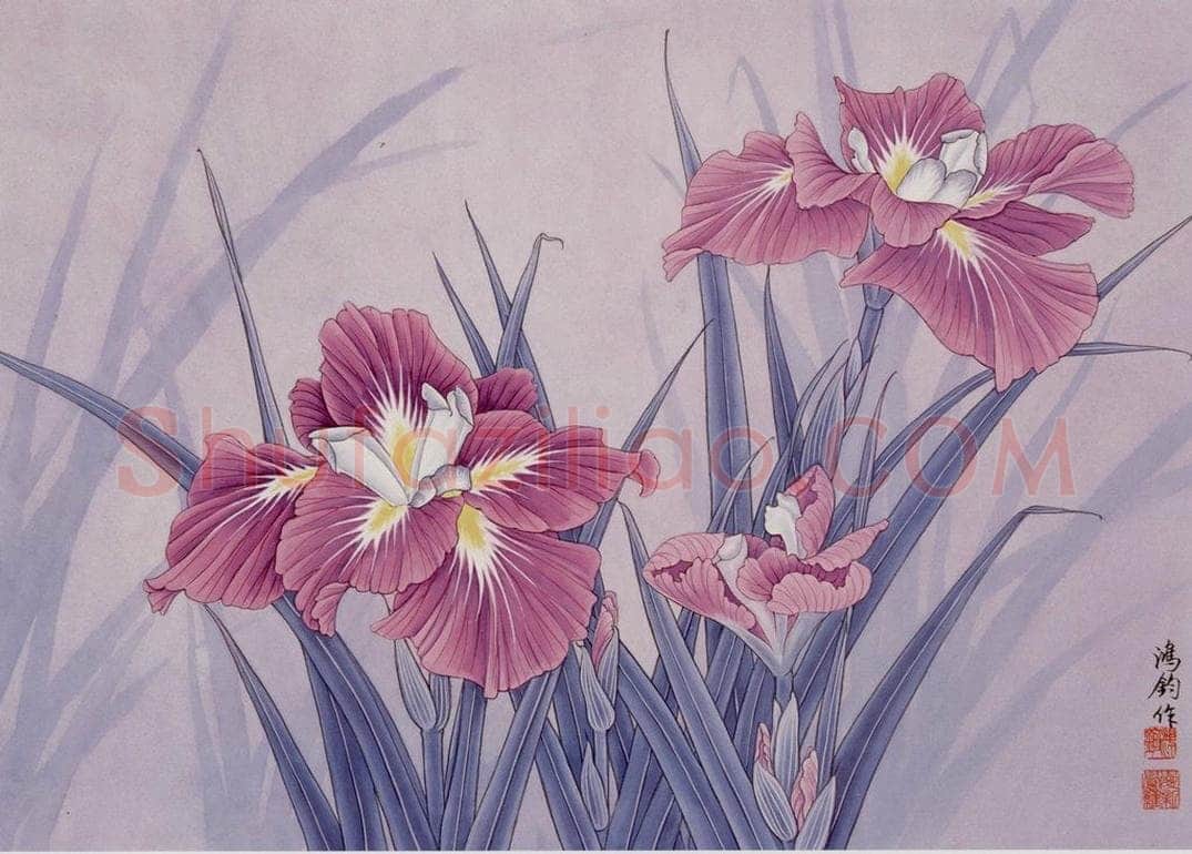 1992年 金鸿钧 《紫鸢》 书画作品