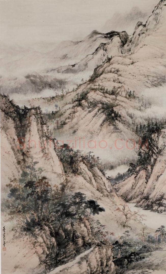 董寿平 《山水》 书画作品