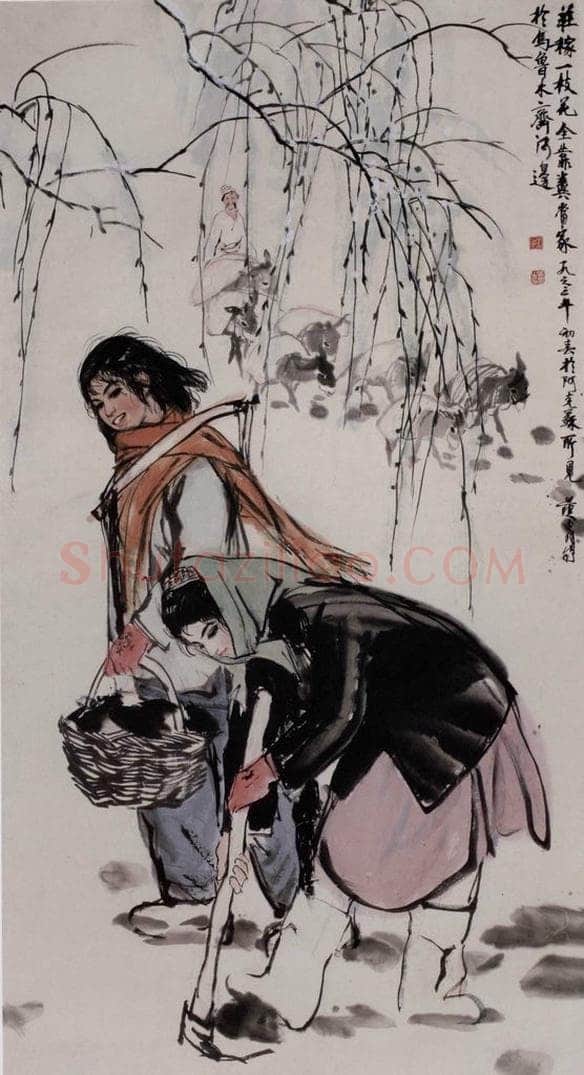  黄胄 《施肥图》 书画作品
