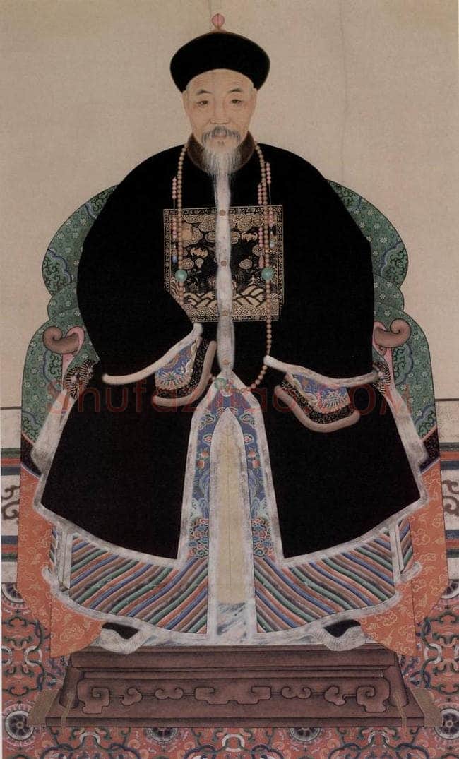  佚名 《清代一品文官像》 书画作品