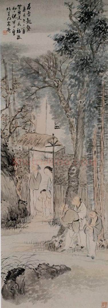  倪田 《春雷起蜇》 书画作品