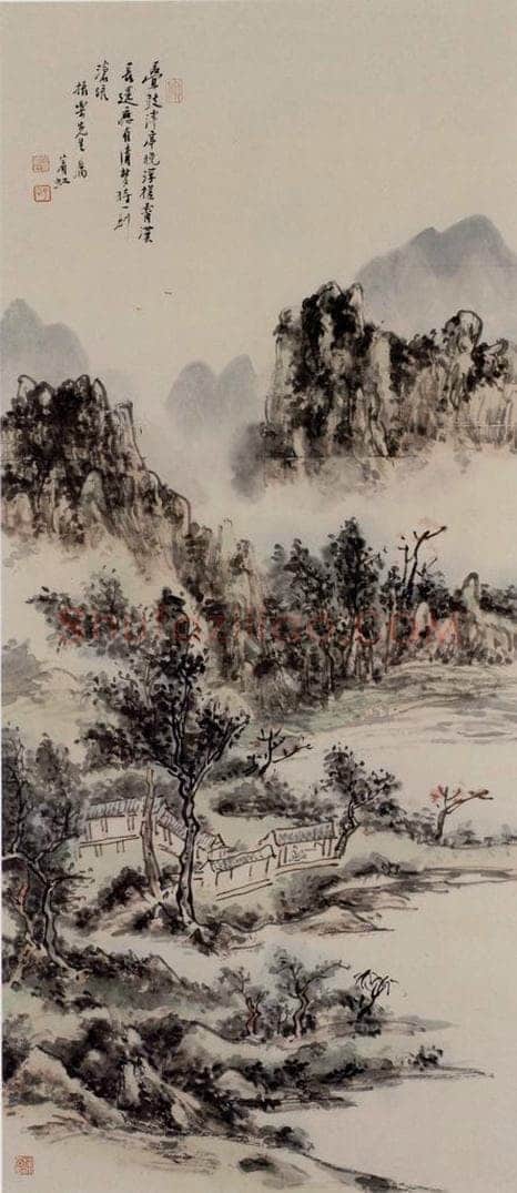 黄宾虹 《津亭清梦》 书画作品