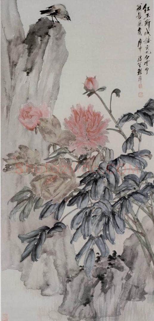 程璋 《芍药》 书画作品
