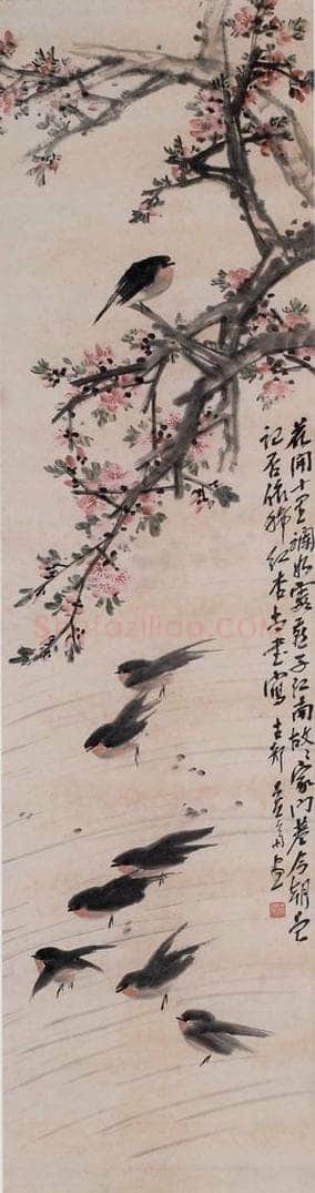  沈广 《花卉四帧之4》 书画作品