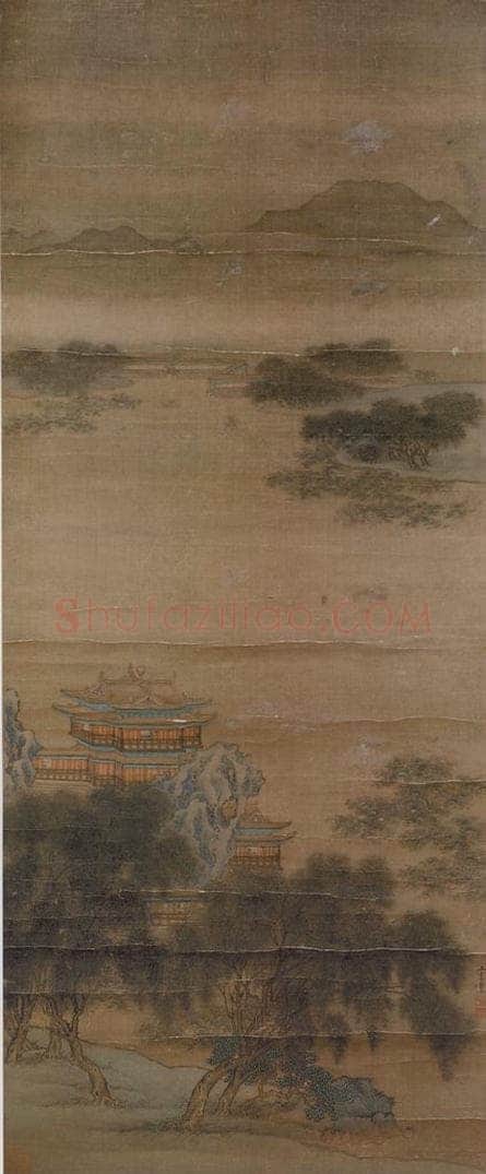  王雲 《楼阁图》 书画作品