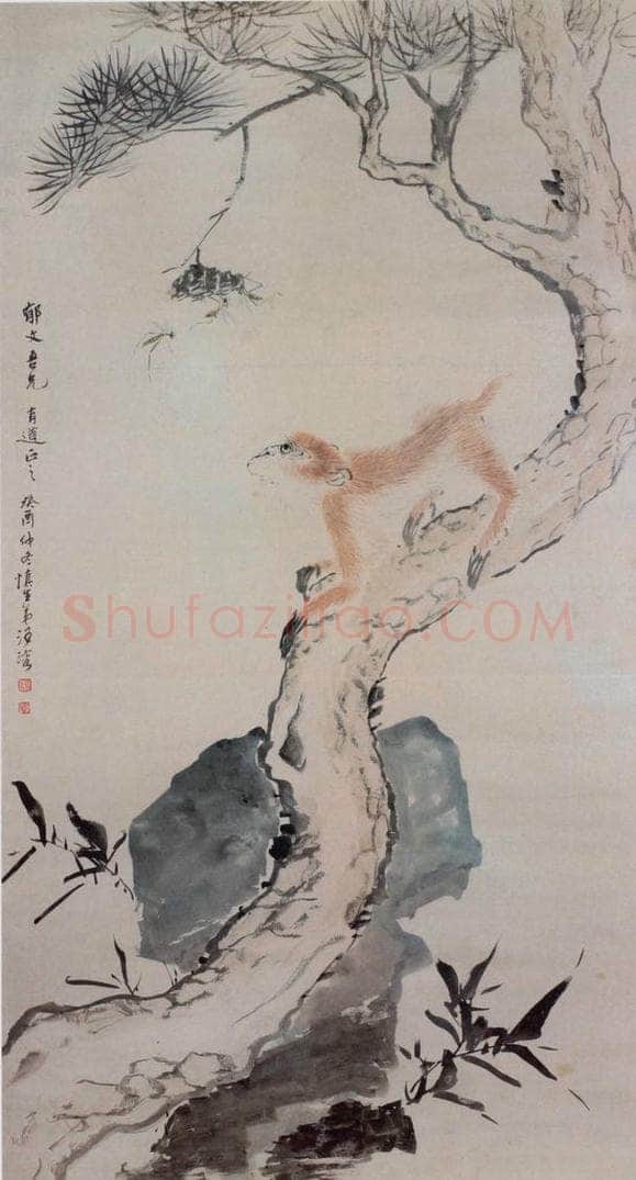  汪慎生 《封侯图》 书画作品