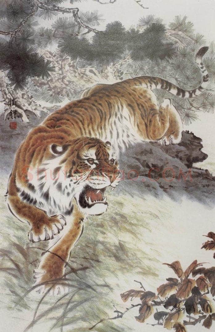 1983年 段忻然 《虎》 书画作品