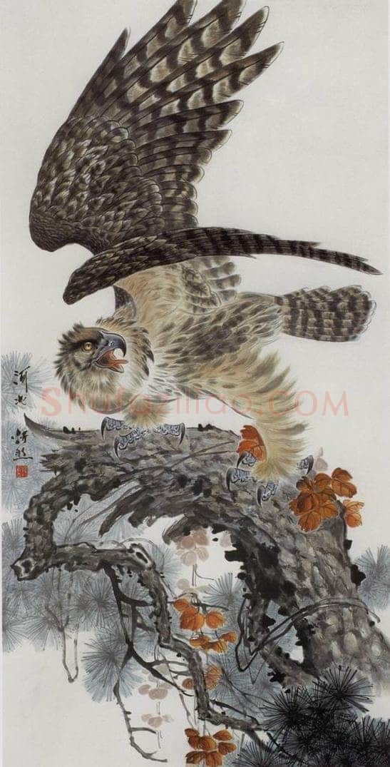 1978年 段忻然 《鹰》 书画作品