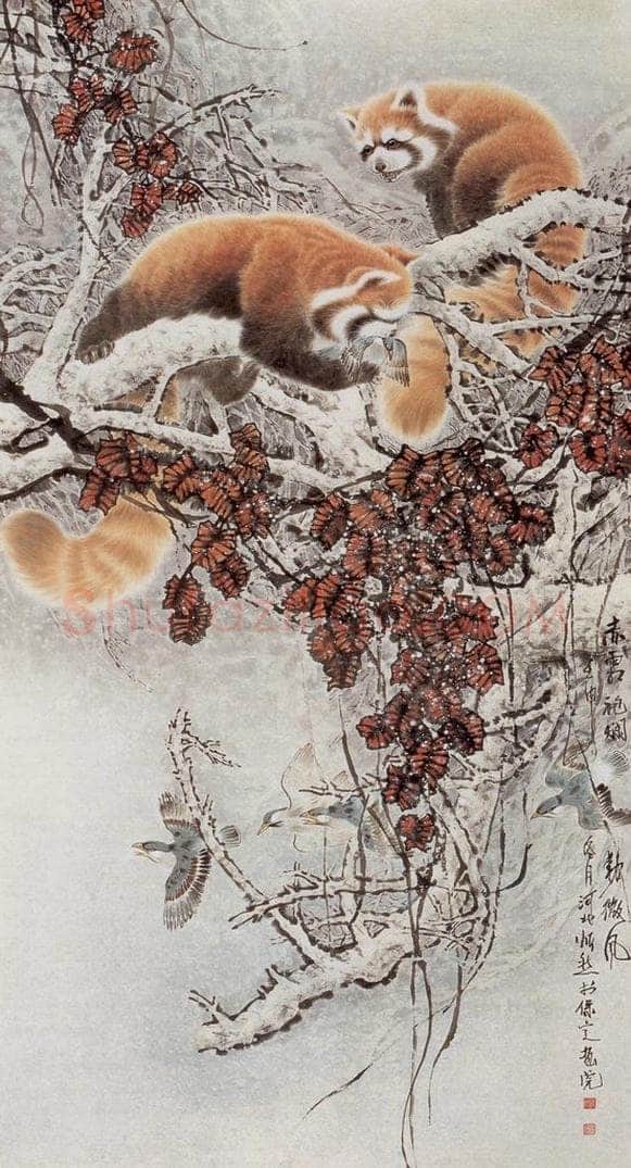 1991年 段忻然 《惊霜》 书画作品