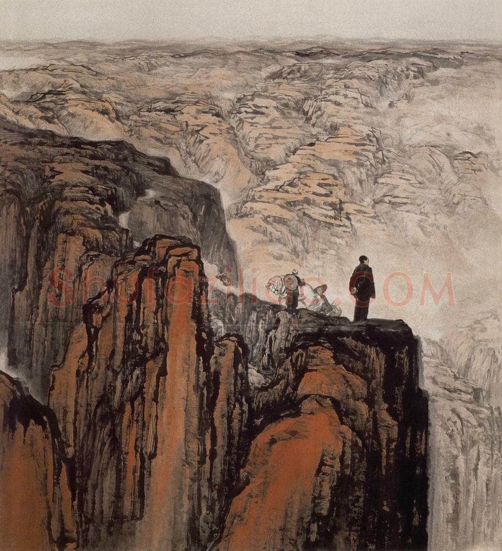 1959年 石鲁 《转战陕北》 书画作品