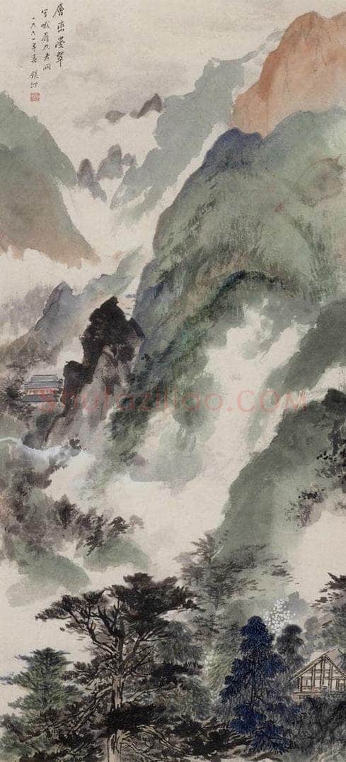 1961年 吴镜汀 《层峦叠嶂》 书画作品
