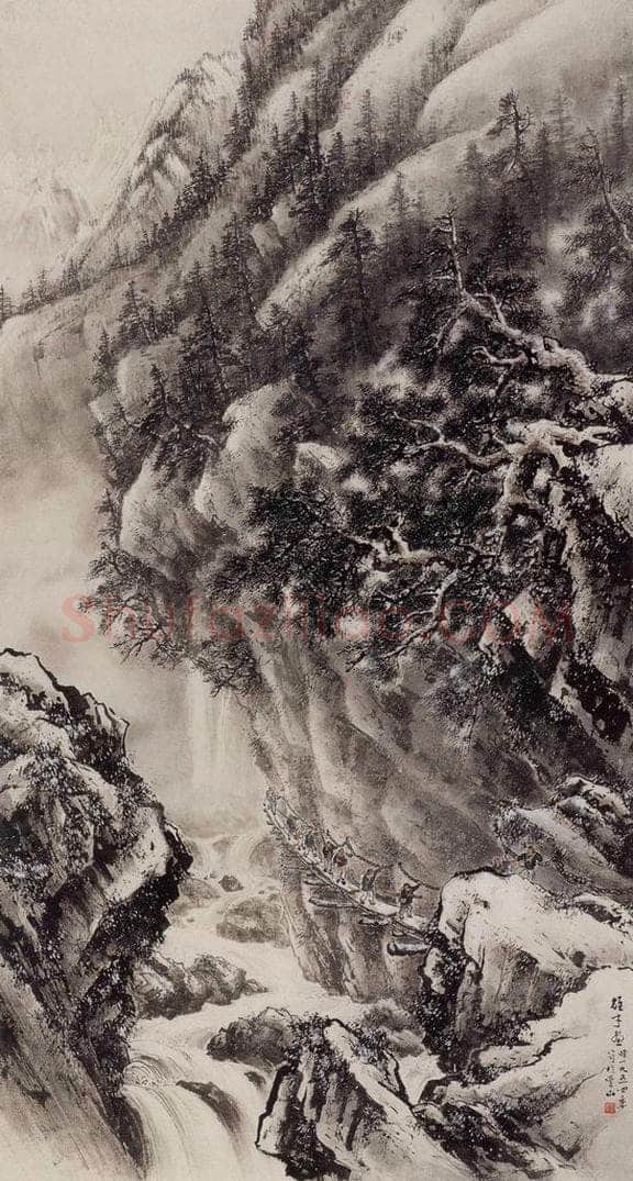 1954年 黎雄才 《为祖国寻找更多的资源》 书画作品
