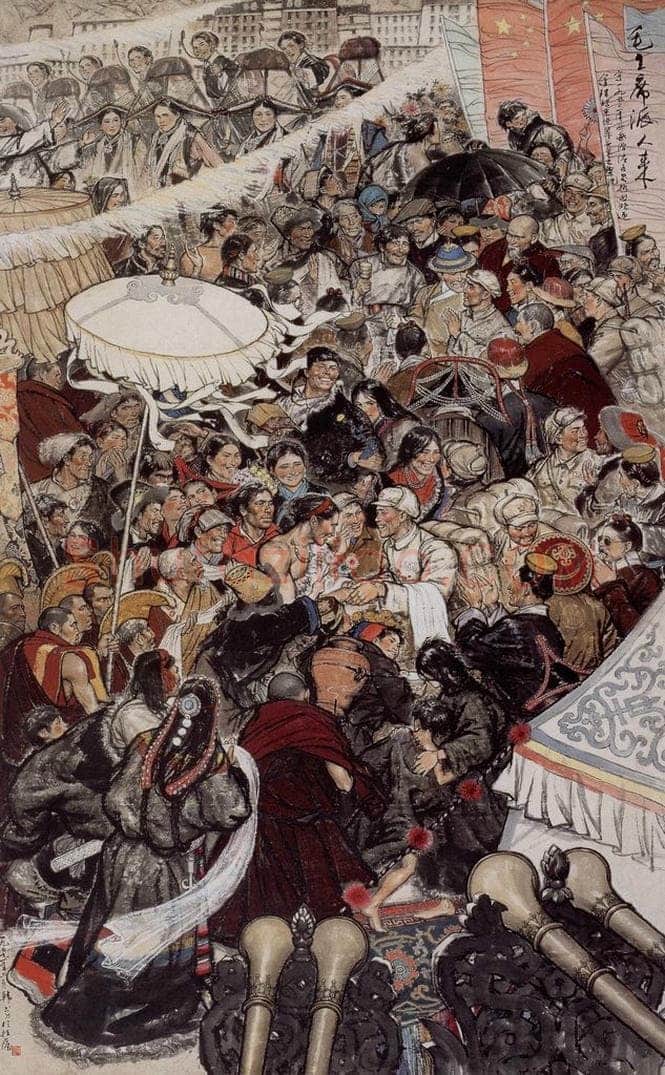 1979年 韩书力 《毛主席派人来》 书画作品
