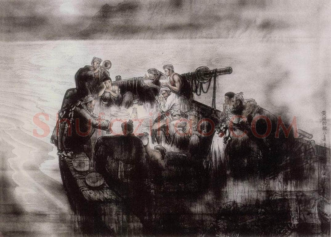 1983年 杨晓阳 《黄河的歌》 书画作品