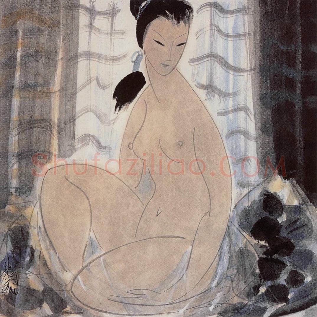 1980年代 林风眠 《人体》 书画作品