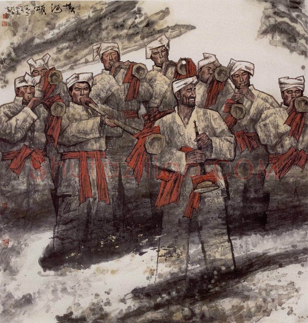 1991年 谢志高 《黄河颂》 书画作品