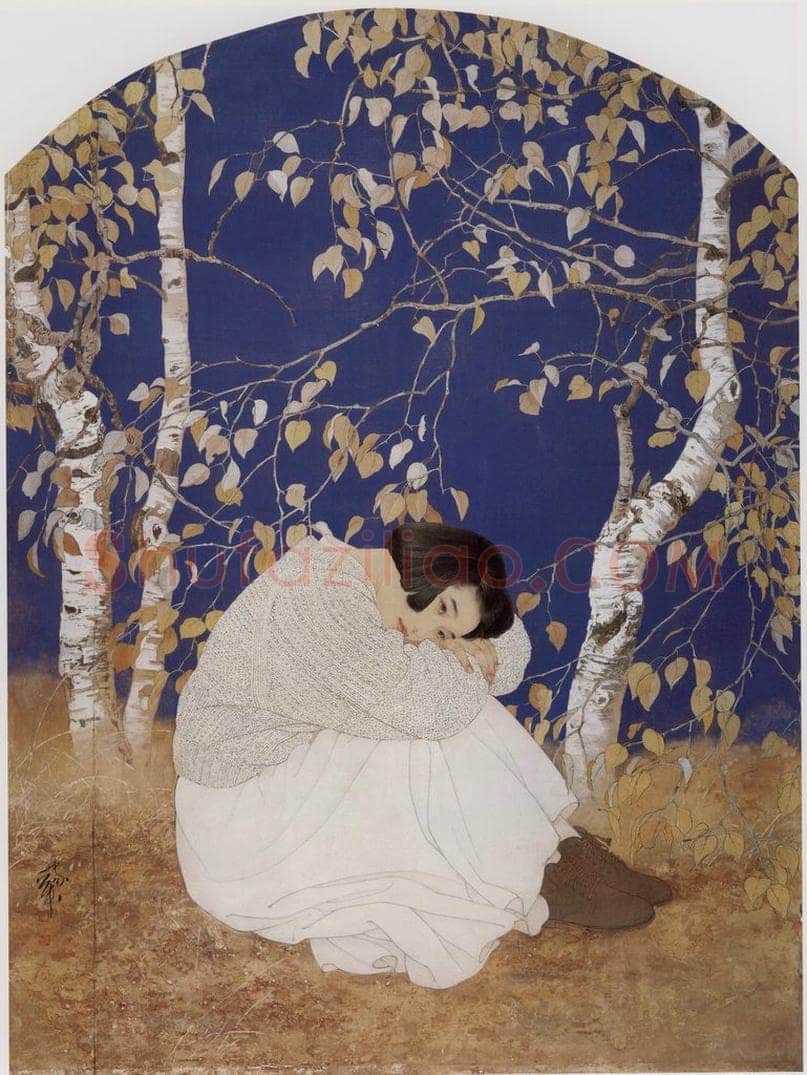 1991年 何家英 《秋冥》 书画作品