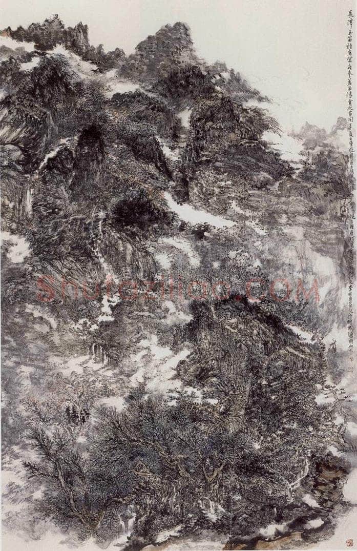 2007年 龙瑞 《金色太行》 书画作品