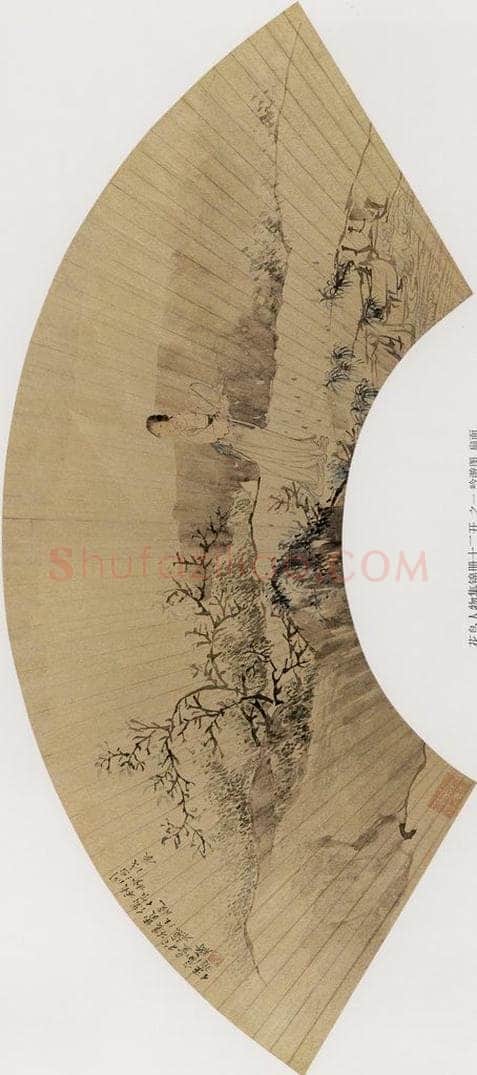 1868年 任伯年 《花鸟人物集锦册十二开》 书画作品