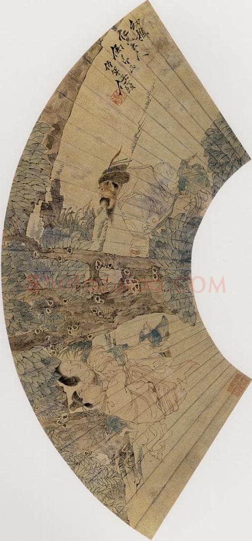 约19世纪70年代中期 任伯年 《花鸟人物集锦册十二开》 书画作品