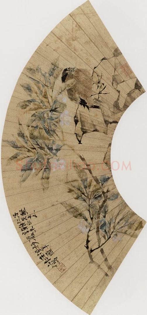1871年 任伯年 《花鸟人物集锦册十二开》 书画作品