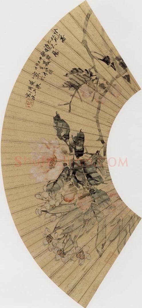 1873年 任伯年 《花鸟人物集锦册十二开》 书画作品