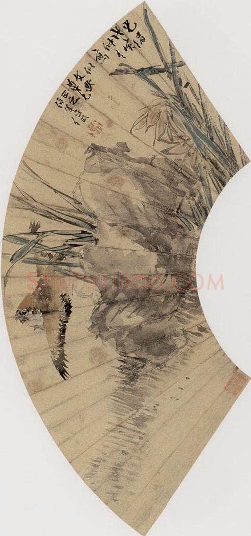 1878年 任伯年 《花鸟人物集锦册十二开》 书画作品