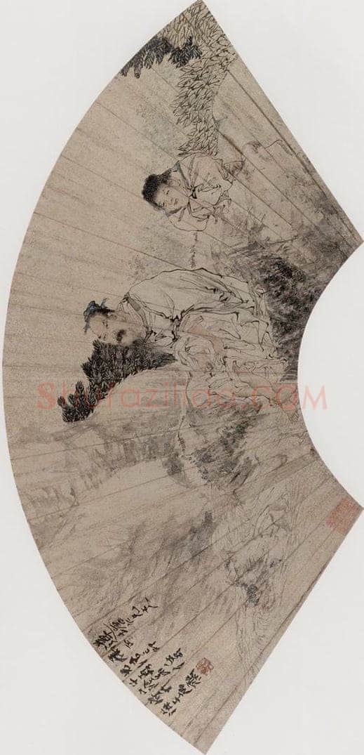 1879年 任伯年 《花鸟人物集锦册十二开》 书画作品