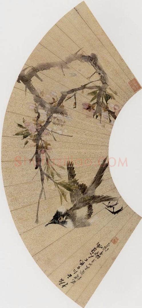1883年 任伯年 《花鸟人物集锦册十二开》 书画作品