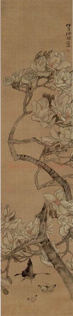 1870年 任伯年 《花卉四条屏》 书画作品