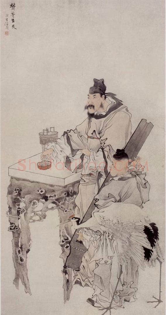约19世纪70年代初期 任伯年 《焚香告天》 书画作品