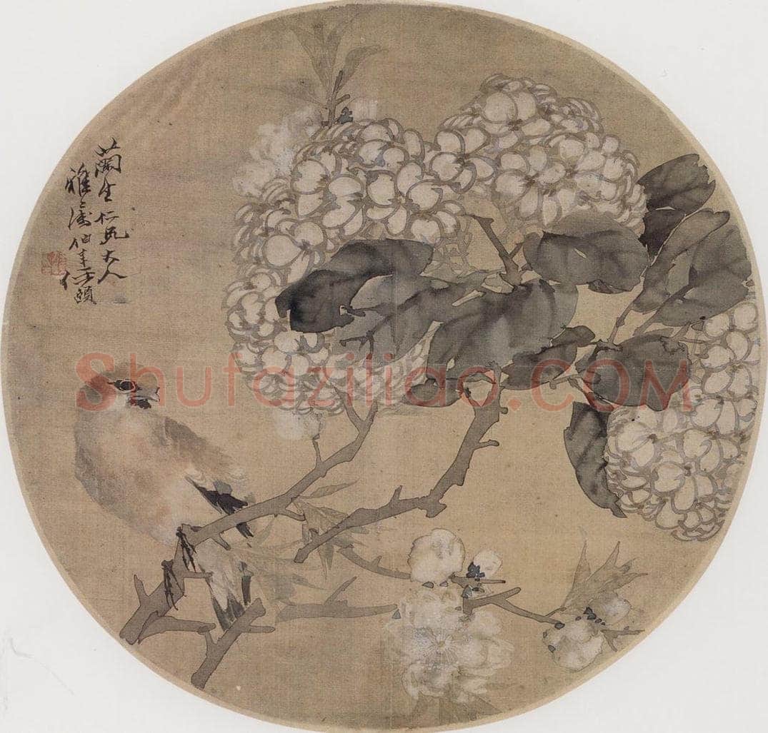约19世纪70年代初期 任伯年 《花鸟》 书画作品